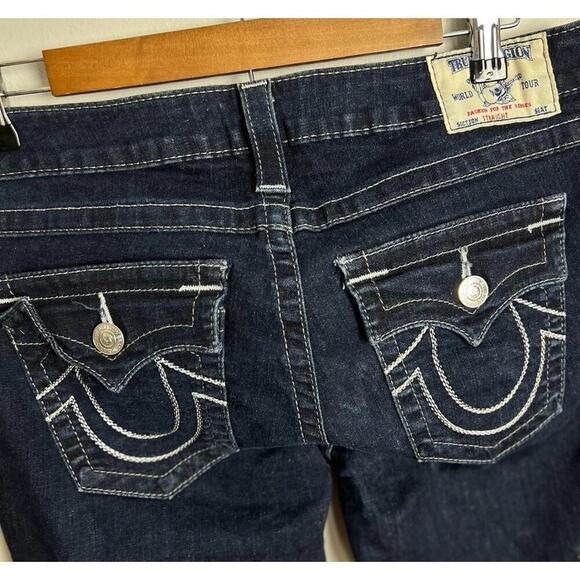 True Religion Brand Straight Leg Dark Wash Made in USA Size 29 Women’s - Picture 8 of 8